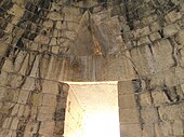 The lintel stone at the Treasury of Atreus (internal view)