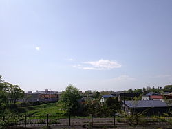 Panorama view of downtown Iwamizawa urban area