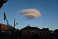 Nube lenticular en Jarandilla de la Vera, Cáceres.