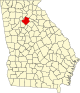 State map highlighting Gwinnett County