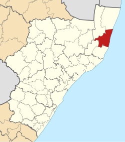 Location in KwaZulu-Natal