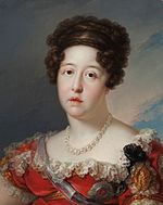 Portrait of Maria Isabel by Vicente López Portaña, attributed to Bernardo López y Pique (1829)