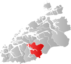 Lage der Kommune in der Provinz Møre og Romsdal