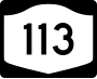 New York State Route 113 marker