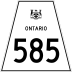 Highway 585 marker