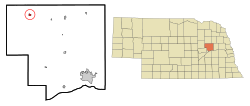 Location of Lindsay, Nebraska