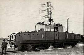 Locomotora eléctrica experimental S&H (1902).