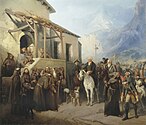 Suvorov at the St. Gotthard Pass. Adolf Charlemagne (d. 1901).