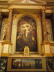 “Christ appears to sainte Thérèse d'Avila and to Saint John of the Cross” (c. 1676) (right transept chapel ) (Jean-Baptiste Corneille (1649-1695)