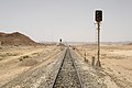 Old railway track to the north of Wadi Rum