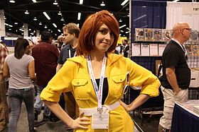 Cosplay d'April O'Neil à la WonderCon 2015.