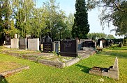 Czech: Náhrobky na židovském hřbitově v Olomouci.English: Gravestones in the Jewish cemetery in the city of Olomouc, Moravia, Czech Republic.