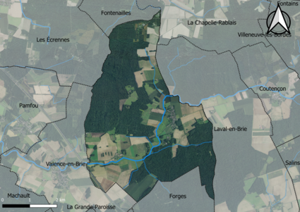 Carte orhophotogrammétrique de la commune.