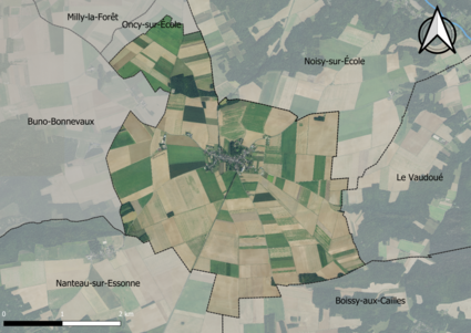 Carte orhophotogrammétrique de la commune.