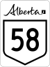Highway 58 marker