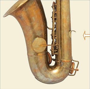 Alto saxophone by Adolphe Sax with thumb rest (1855)