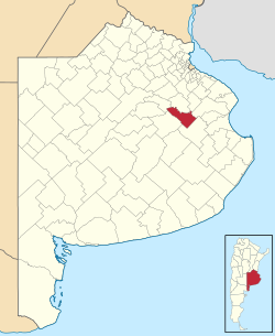 location of General Belgrano in Buenos Aires Province