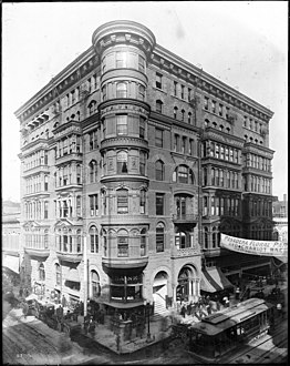 Bryson or Bryson-Bonebrake Block or Building erected 1886-8, photo 1905