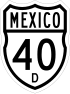 Federal Highway 40D marker