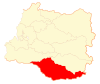 Location of the Río Bueno commune in Los Ríos Region