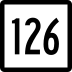 Route 126 marker