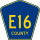 County Road E16 marker