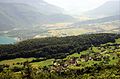 Exemple de paysage pastoral : villages entourés de prairies conquises sur la forêt.