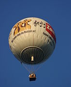 Globo aerostático de gas.