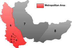 Location of Gongnong ("3") within Hegang City