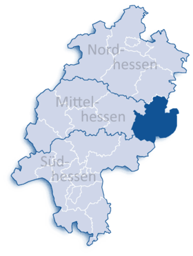 Localisation de Arrondissement de Fulda