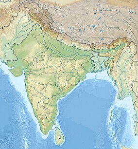 Map showing the location of Vallanadu Wildlife Sanctuary