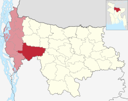 Location of Jamalpur Sadar
