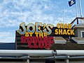 Joe's Crab Shack sign. The restaurant is located behind the San Diego Convention Center next to Seaport Village.