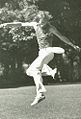 Frisbee player Ken Westerfield wearing draw string bell bottoms in the 1970s