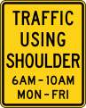 W3-9 Traffic Using Shoulder