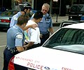 Man being arrested by the Chicago PD