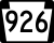 PA Route 926 Alternate Truck marker