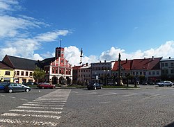 Masarykovo Square with the town hall