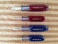 A set of Pratt-Read "super stubby" screwdrivers. These have shortened blades but regular-sized handles.