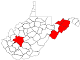 County distribution map.