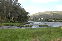 Río Castro na súa desembocadura na ría de Lires