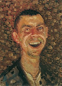 Self-Portrait, Laughing, at and by Richard Gerstl