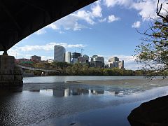 Rosslyn skyline from beneath the Theodore Roosevelt Bridge in 2016