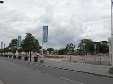 The remains of demolished buildings in Savamala, Belgrade on 14 May 2016