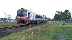 Sprinter railcar on the Stony Point railway line, Melbourne.