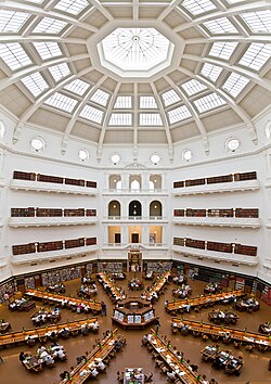 The La Trobe Reading Room at the State Library of Victoria.