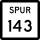 State Highway Spur 143 marker
