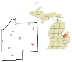 Location of Kingston, Michigan
