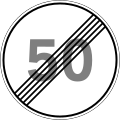 End of 50 km/h speed limit