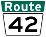 Route 42 marker